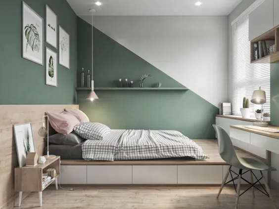 51 اتاق خواب سبز همراه با نکات و لوازم جانبی برای کمک به شما در طراحی خود