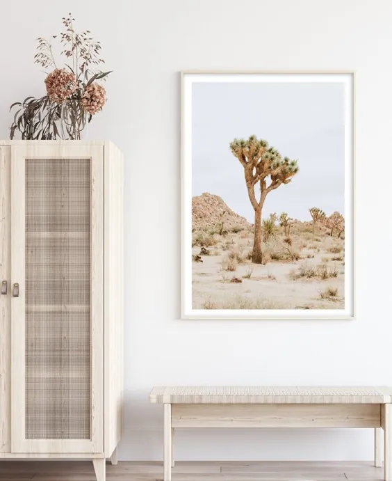 Joshua Tree Print Pastel Desert Wall Art Southwester |  اتسی