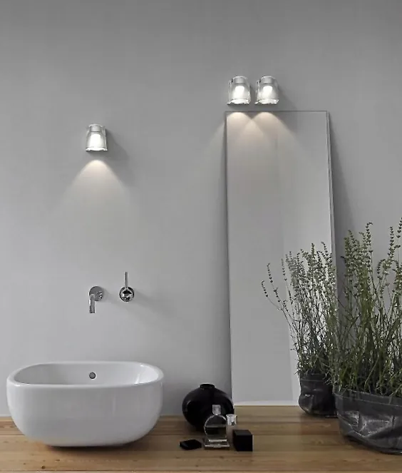 چراغ دیواری حمام بلوک شیشه ای - قابل انعطاف با لامپ LED