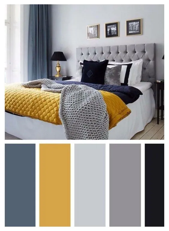 طرح های رنگی اتاق خواب مشکی