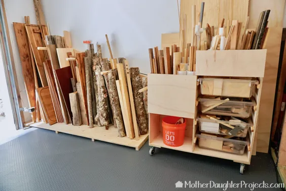 سازمان ذخیره سازی آسان ضایعات چوب DIY