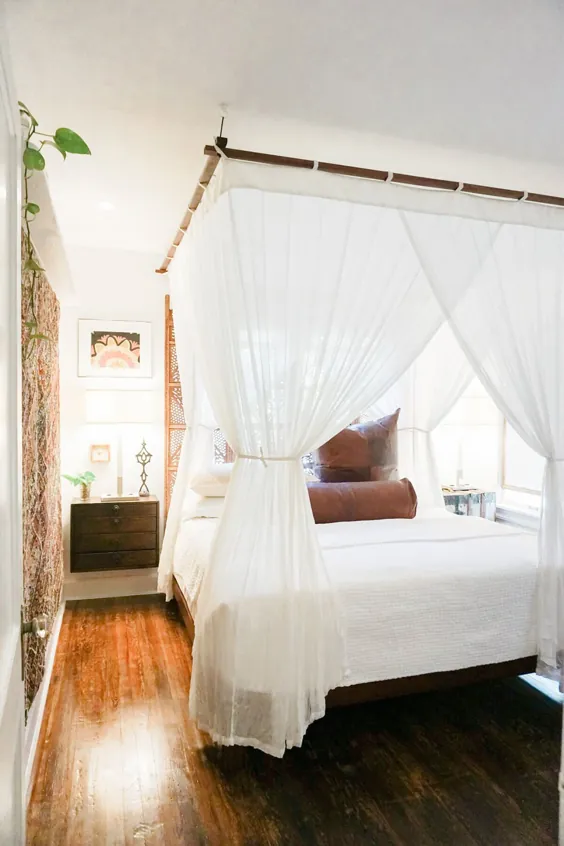 24 ایده و طرح تخت خواب سایبان رویایی که باعث می شود عاشق اتاق خواب خود شوید