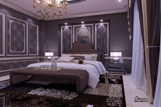 طراحی اتاق خواب مستر نیمه کلاسیک