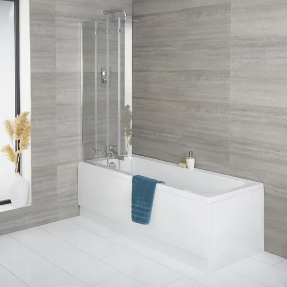 Milano Farington - حمام تک سر استاندارد با صفحه حمام تاشو و صفحه جلویی - انتخاب اندازه ها