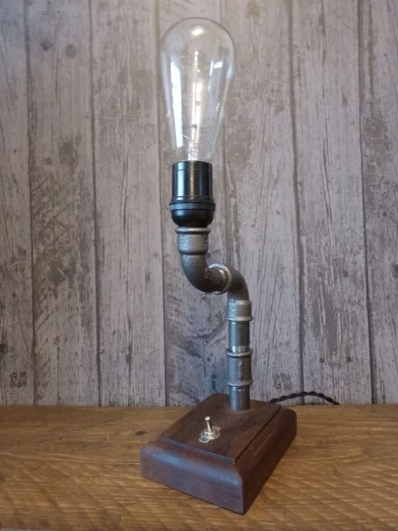 لامپ لوله چدنی استین پانک پرنعمت سبک صنعتی با لامپ ادیسون |  eBay