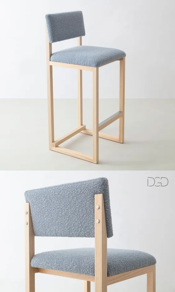 چهار چوب صندلی روکش دار SQ توسط David Gaynor Design