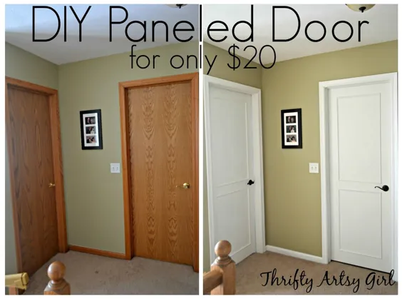 از سوراخ توخالی هسته به یک درب زیبا و به روز شده: Make Door Slab Door Makeover با استفاده از اصلاح و رنگ
