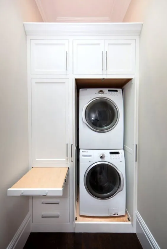 ایده های هوشمندانه برای استفاده بیشتر از یک اتاق خشکشویی کوچک