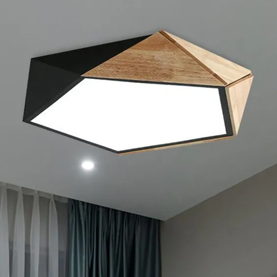 هندسی Flush Mount Lamp چراغ فلزی LED معاصر فلزی نصب شده برای اتاق نشیمن در چراغ های سقفی گرم و گرم 16.5 "