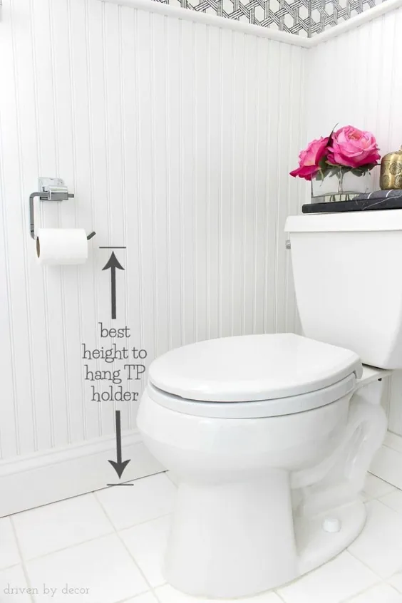 اندازه گیری های لازم برای حمام (ارتفاع میله حوله ، ارتفاع نگهدارنده دستمال توالت و موارد دیگر!) |  رانده شده توسط دکور