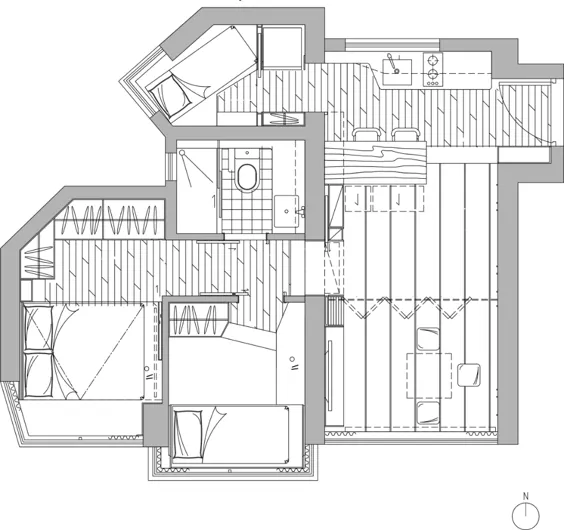 Sim-Plex Design Studio یک خانه هوشمند چهار خوابه در هنگ کنگ ایجاد می کند