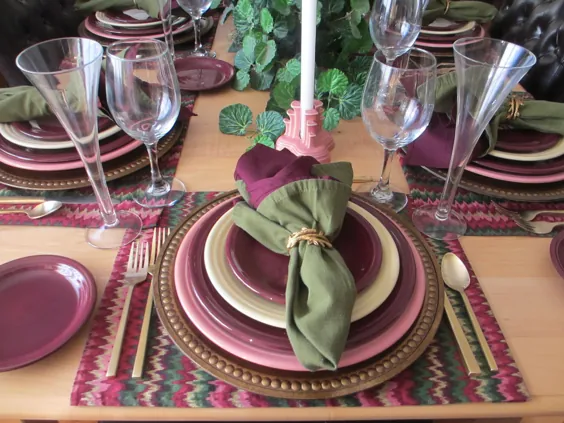 خداحافظ Claret Fiesta (ware) Tablescape