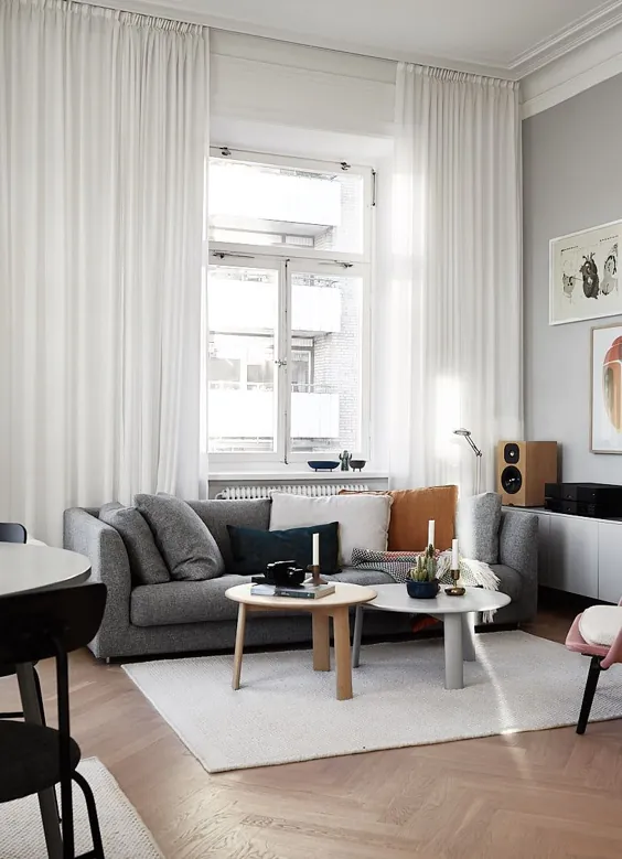 خانه ای خاکستری با جزئیات رنگ متوسط ​​- طراحی COCO LAPINE