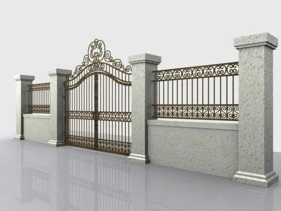 مدل دروازه فرفورژه سه بعدی