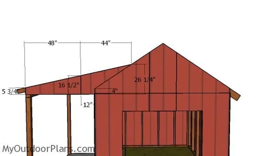 سقف شیروانی 10x12 با نقشه های سقف ایوان |  MyOutdoorPlans |  طرح ها و پروژه های رایگان نجاری ، DIY Shed ، Wooden Playhouse ، کلاه فرنگی ، Bbq