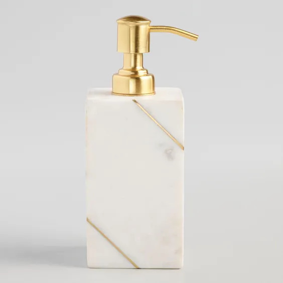 توزیع کننده صابون مایع از مرمر سفید و طلا توسط بازار جهانی