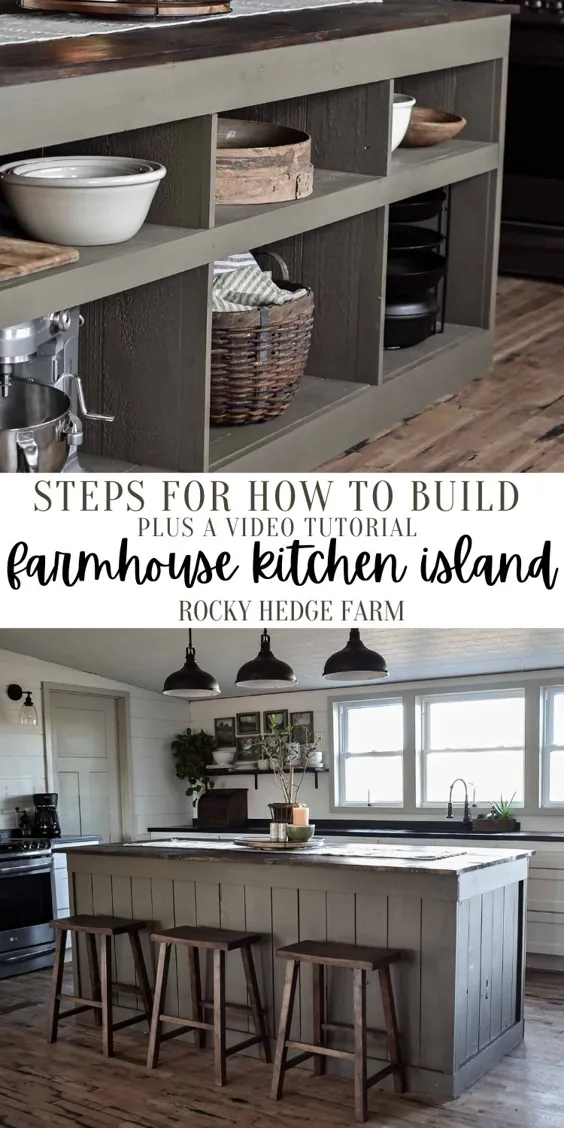 چگونه یک جزیره آشپزخانه به سبک Farmhouse بسازیم