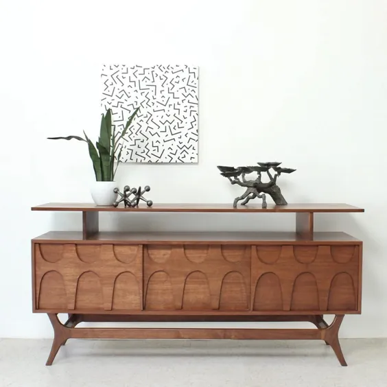 Credenza گردوی اسکاندیناوی با قفسه