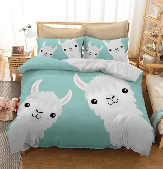 ست ملافه روتختی Duvet Cover گردن صورت دو لاما آلپاکا - ITDay