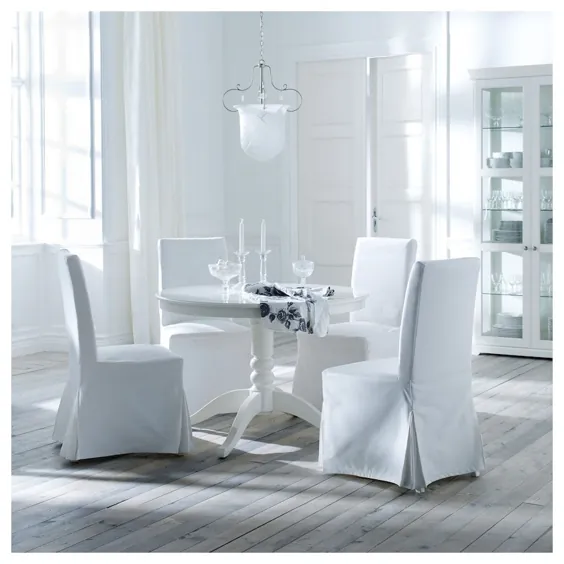 صندلی HENRIKSDAL با روکش بلند ، سفید بلکینگ ، عرض: 21 1/4 ". بیشتر بدانید! - IKEA