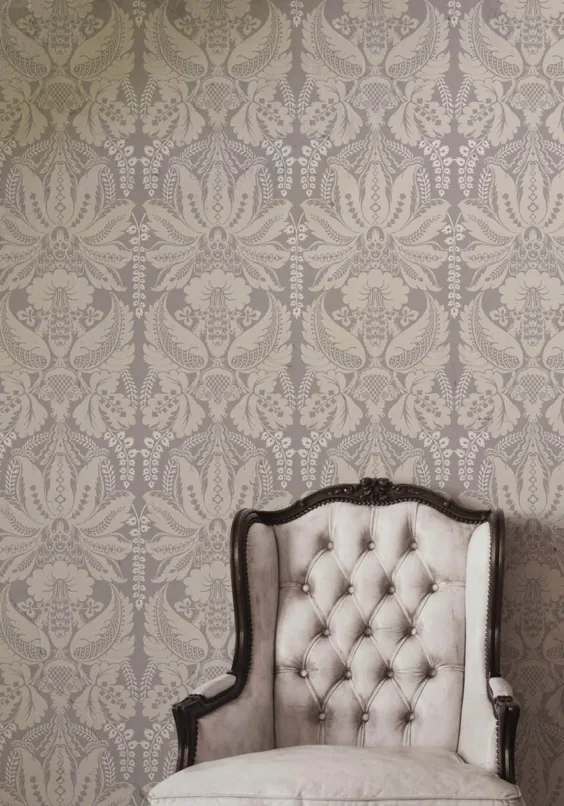 Windsor Wallpaper in Dove from the Kingdom Home Collection توسط میلتون و کینگ