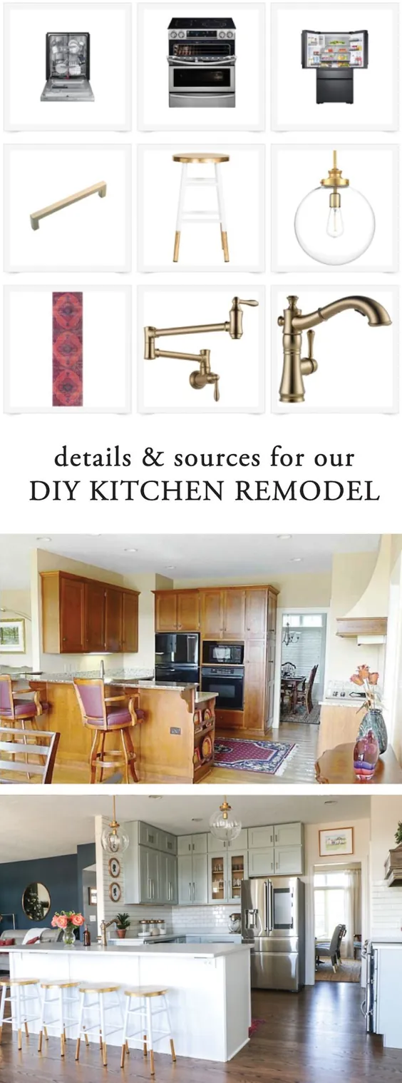 جزئیات بازسازی آشپزخانه DIY - با احترام ، سارا D. |  دکوراسیون منزل و پروژه های DIY