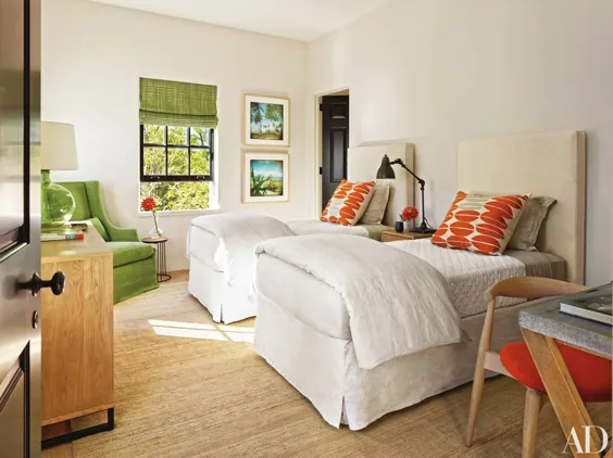 نحوه تزئین با دو تخت دوقلو - اتاق مهمان و ایده های اتاق خواب کودکان |  خلاصه معماری