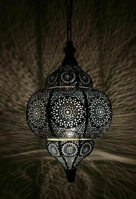 8x14 "عتیقه به نظر می رسد مدرن ترکی معلق شرقی عربی طلایی bLUE لامپ های مراکشی چراغ های سقفی
