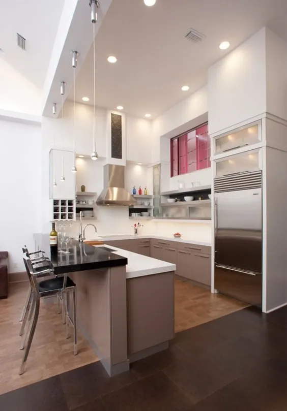 ایده های طراحی آشپزخانه به شکل U - یک راه حل بهینه برای هر آشپزخانه |  دیاویتا