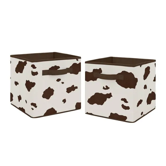 سطل های ذخیره سازی پارچه گاو وحشی - طرح های شیرین جوجو