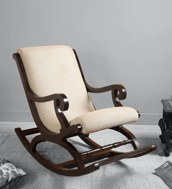صندلی گهواره ای وبهلسترد - صندلی گهواره ای Fritto در رنگ گردو توسط هنرهای آکریتی - Pepperfry
