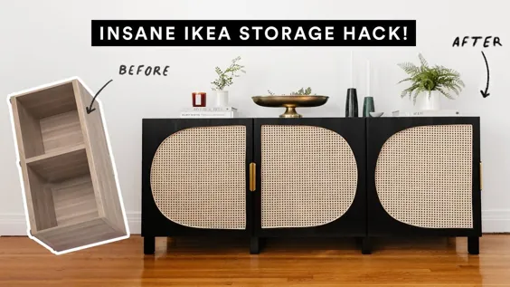 DIYing VIRAL PINTEREST HOME DECOR - کنسول ذخیره عصا بافته شده (IKEA HACK)