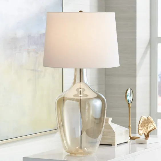 لامپ میز شیشه ای شامپاین آنیا - # 6R998 |  لامپ به علاوه