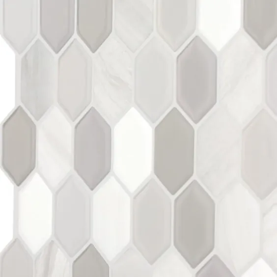 کاشی های هوشمند Hexagon Travertino 9.76 in W W 9.35 in. H Grey Peel and Stick Self-Adhesive Decorative Mosaic کاشی دیواری Backsplash-SM1102D-01-HU - The Home Depot
