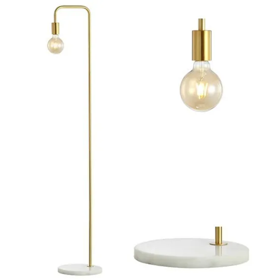 لامپ کف ادیسون 60 "فلزی / مرمر (شامل لامپ LED) طلا - Jonathan Y