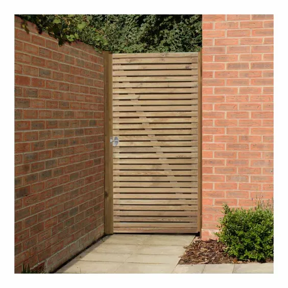 Forest Garden Double Slatted Gate 6ft (1.83m height)