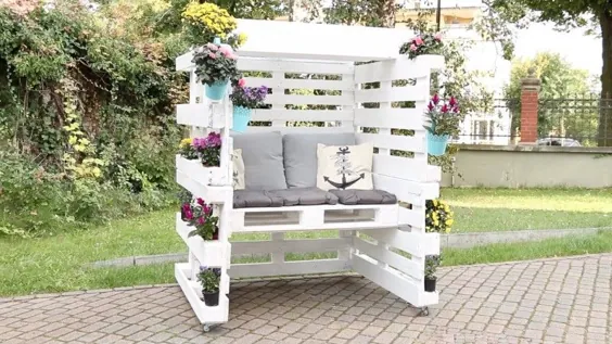 پروژه DIY برای باغ: خودتان از 8 پالت یورویی صندلی ساحلی بسازید.