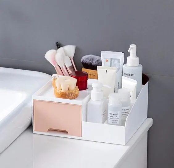Makeup Storage & Desk Organizer - تک سلولی - صورتی