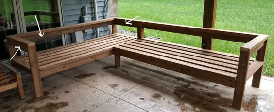 نیمکت مقطعی DIY Outdoor - Kinda Sorta Simple