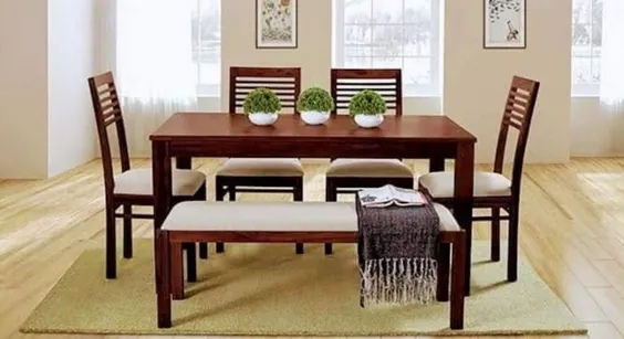 6-صندلی چوبی؟  طراحی میز ناهار خوری