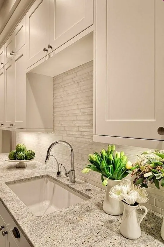 آشپزخانه های مدرن سفید - مبلمان آشپزخانه را به رنگ سفید طراحی کنید