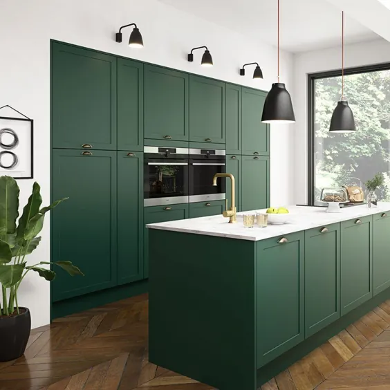 9 آشپزخانه سبز که به طور مثبت در جریان هستند |  Hunker