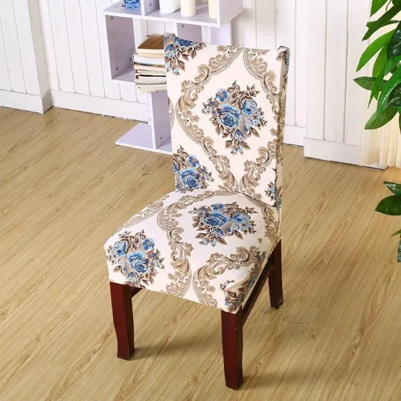 صندلی ناهار خوری نامه ای گل گلدان اسپندکس الاستیک محافظ کششی ضد کثیف محافظ کشش قابل جابجایی هتل صندلی آشپزخانه