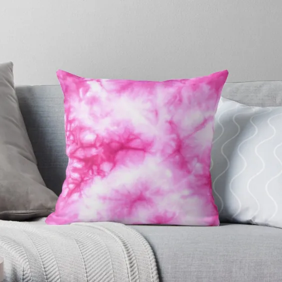 طرح رنگی کراوات صورتی Throw Pillow توسط GloriannaCenter