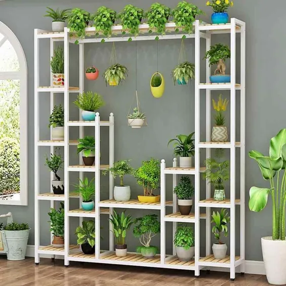 Suporte Mesa de Flores para interiores Balkon Soporte de madera para Plantas، estante para balkón، Soporte para Plantas de Flores بصورت آزاد | مراکز خرید | - AliExpress