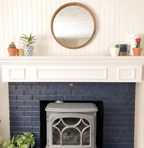 Navy Blue Fireplace Refresh - Paper Scraps Creative Co.