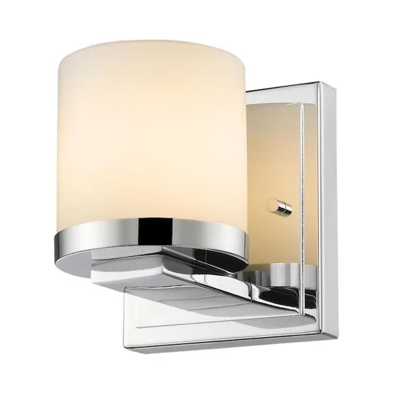 Z-Lite Nori 4.5-in W 1-Light Chrome Modern / Conton Wall Sconce Lowes.com