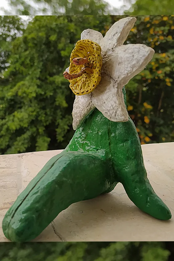 مجسمه گل نرگس - پاپیه ماشه