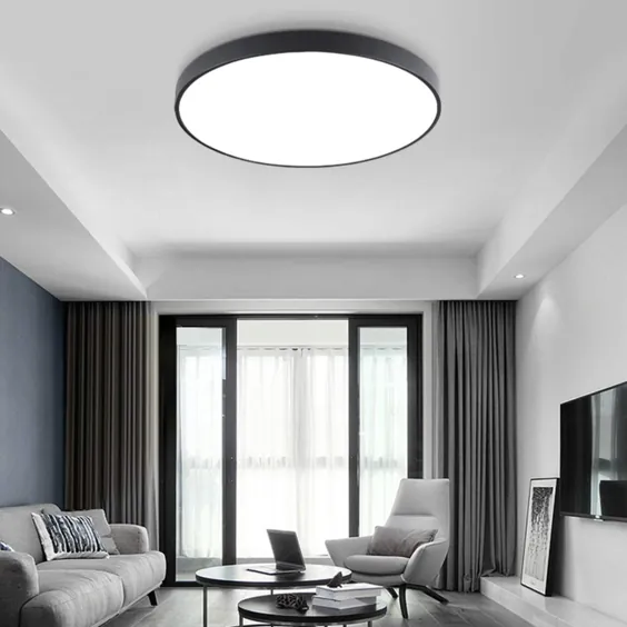 چراغ سقفی LED Flush Mount 15.75 اینچ ، 36 وات (معادل 200 وات) ، 6000-6500K (سفید روشن) , AC110-265V ، لیست ETL ، لامپ سقفی face سطح چراغ صفحه پنل ، گرد