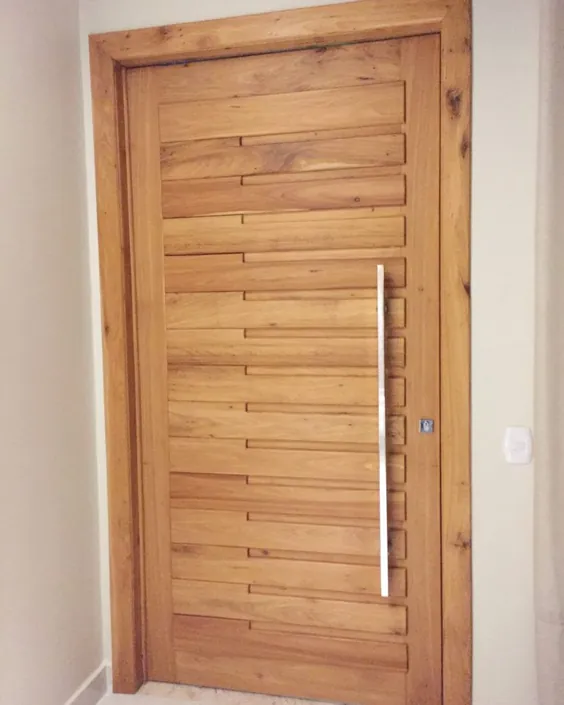 Portas de entrada de madeira: 80 مدل برای ترانسفورماتور sua casa